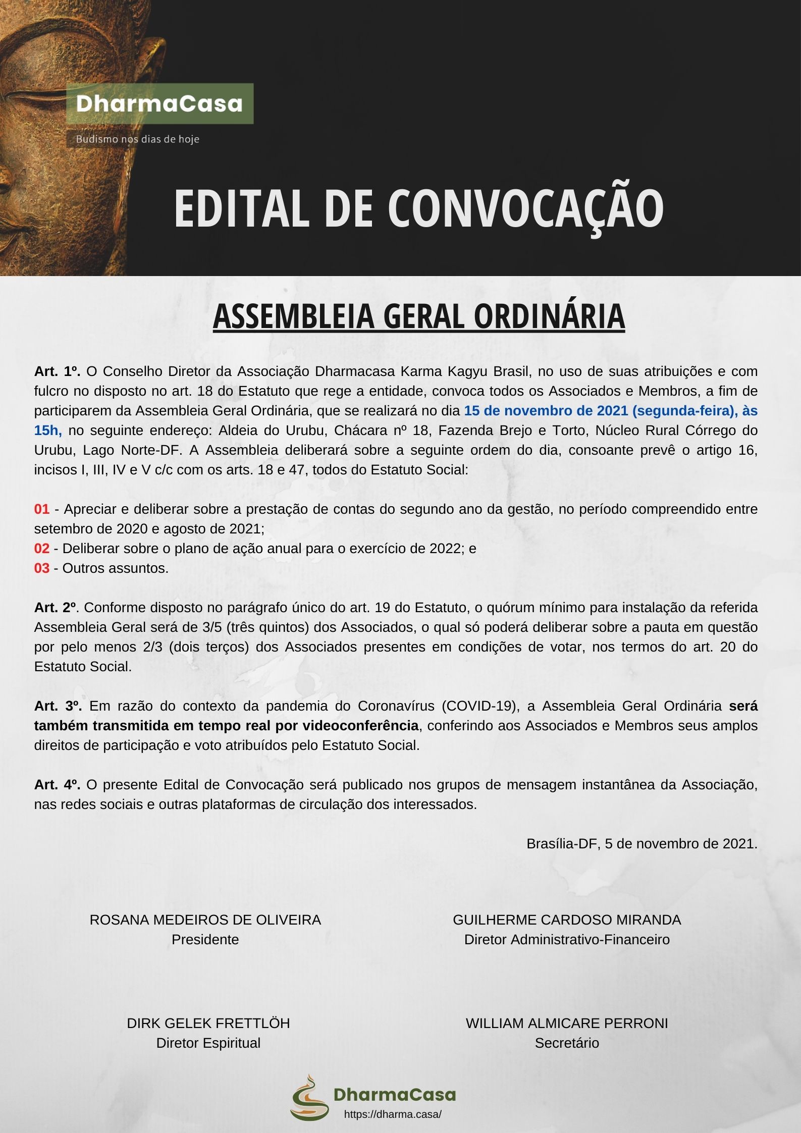 Edital de convocação