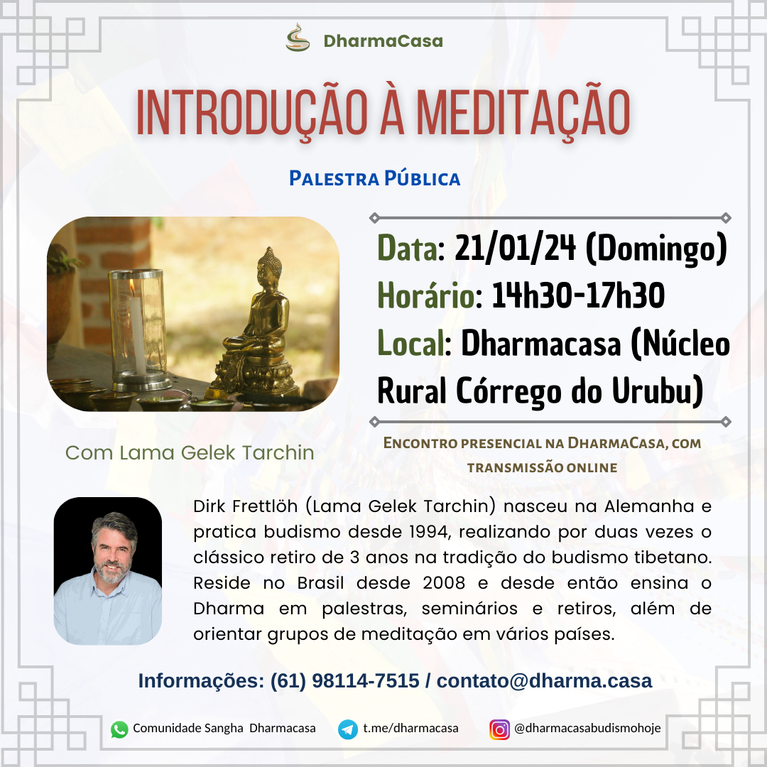 Palestra pública: Introdução à meditação